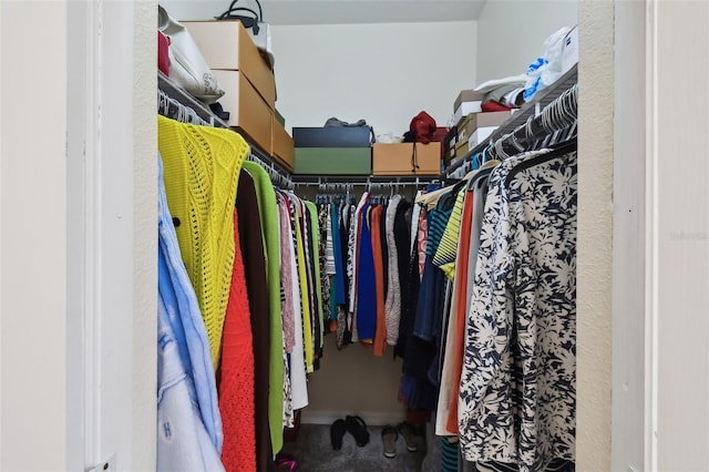 view of walk in closet