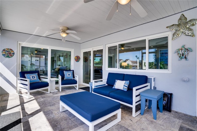 view of patio / terrace featuring an outdoor hangout area