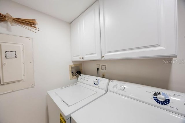 5700 Escondida Blvd S Unit 506, Saint Petersburg, FL 33715 - washroom with electric panel, independent washer and dryer, and cabinet space