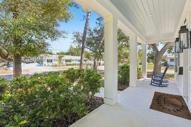 view of patio with covered porch