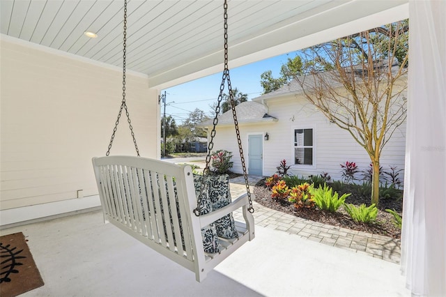 view of patio / terrace featuring covered porch