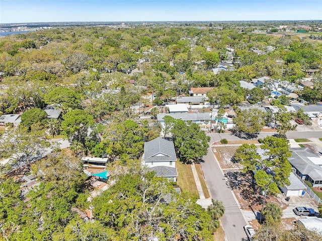 aerial view with a residential view