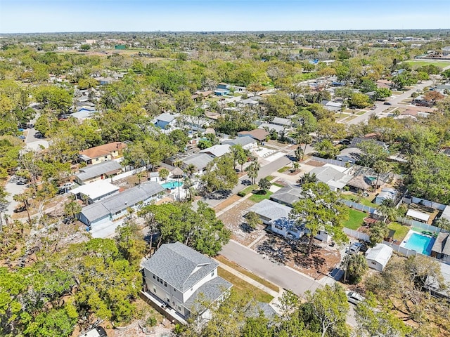 birds eye view of property with a residential view