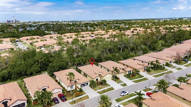 bird's eye view featuring a residential view