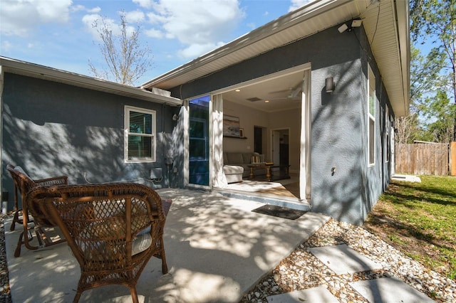 view of patio / terrace with fence