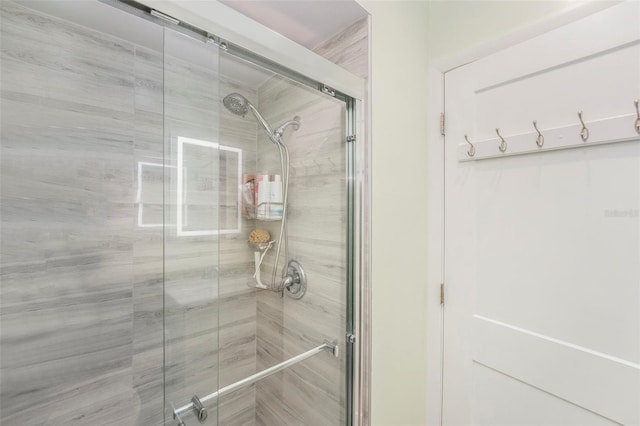 full bathroom with a stall shower