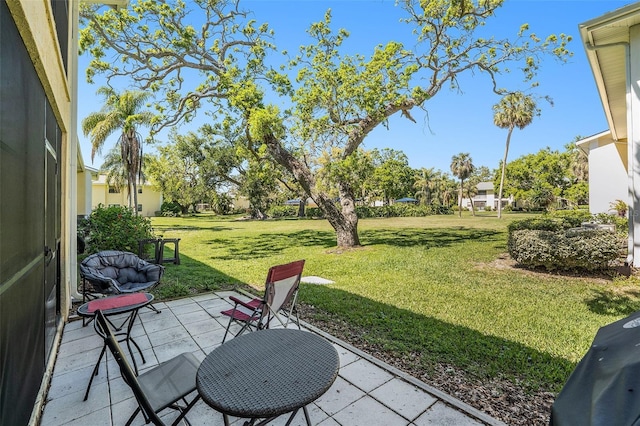 view of yard featuring a patio