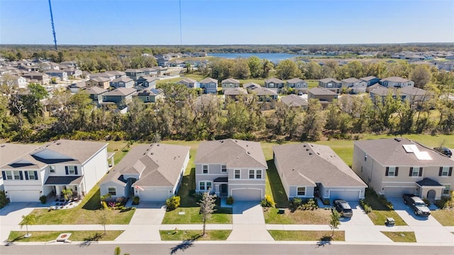 bird's eye view with a residential view