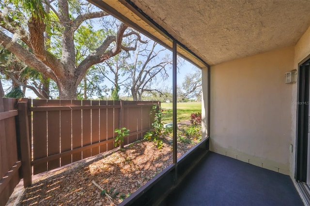 view of sunroom