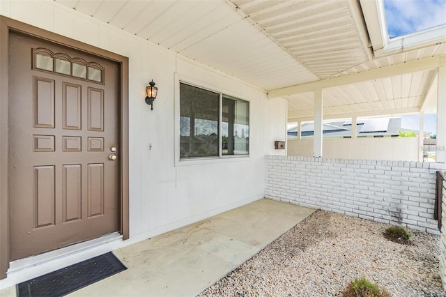 view of doorway to property