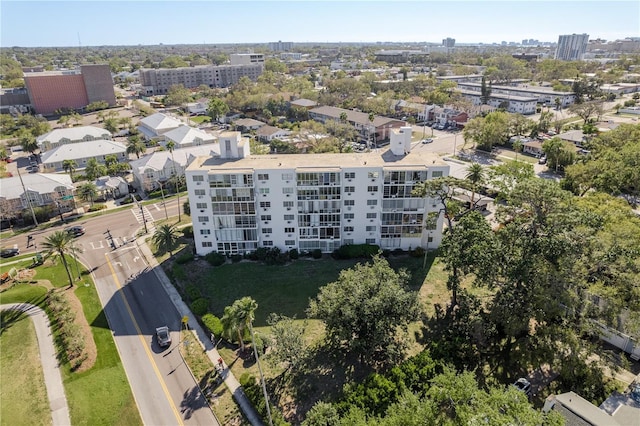 aerial view featuring a view of city