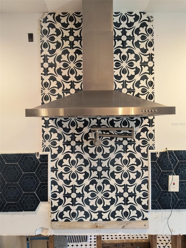 room details with exhaust hood