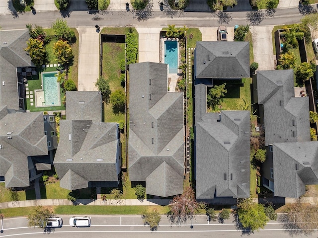 drone / aerial view featuring a residential view