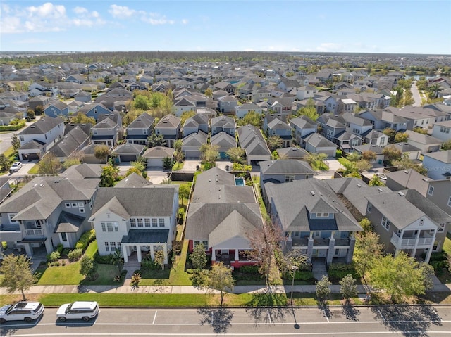 bird's eye view with a residential view