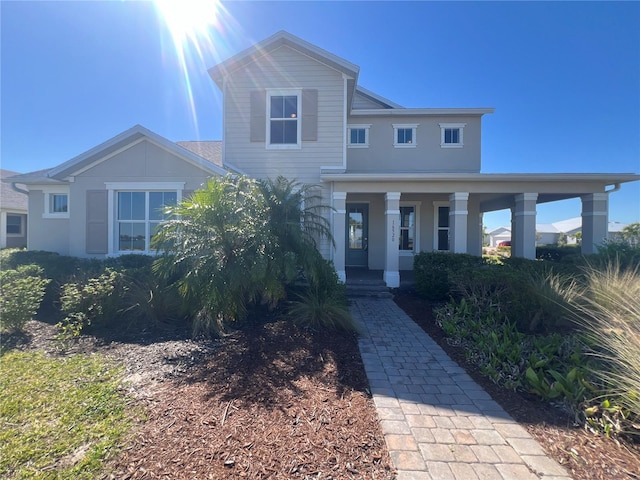 view of front of house with a porch