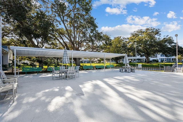 view of home's community featuring a patio area