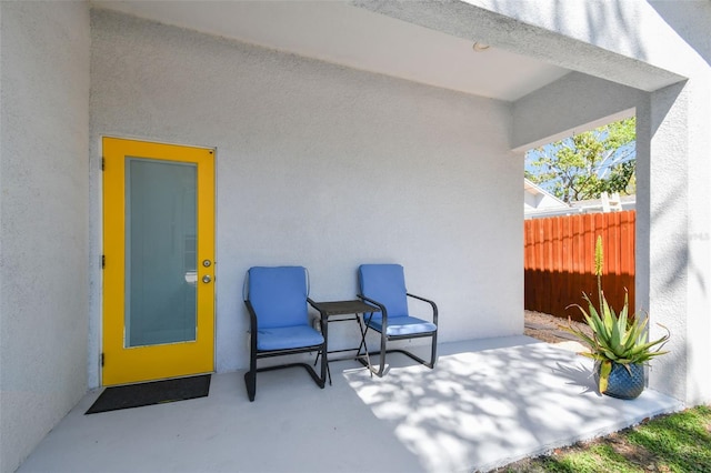 view of patio with fence