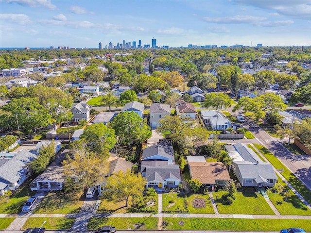 aerial view featuring a view of city