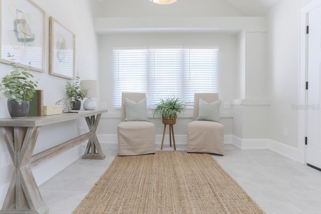 sitting room with baseboards