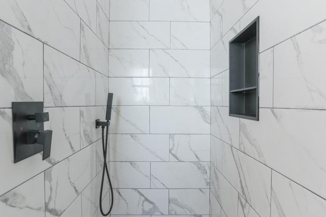 room details with tiled shower