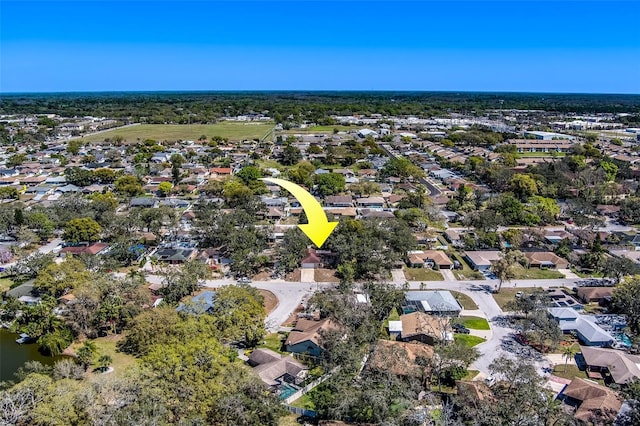 bird's eye view featuring a residential view