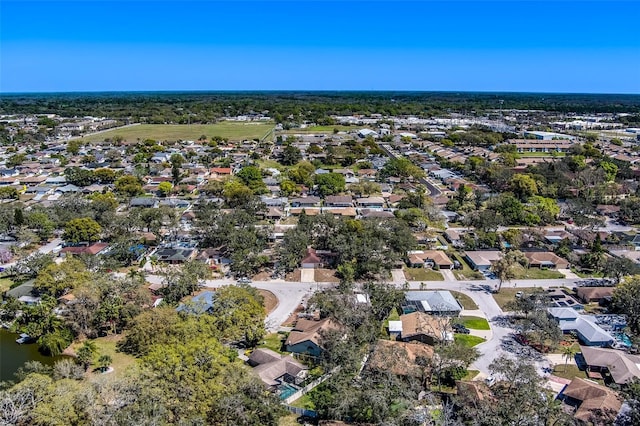 drone / aerial view with a residential view