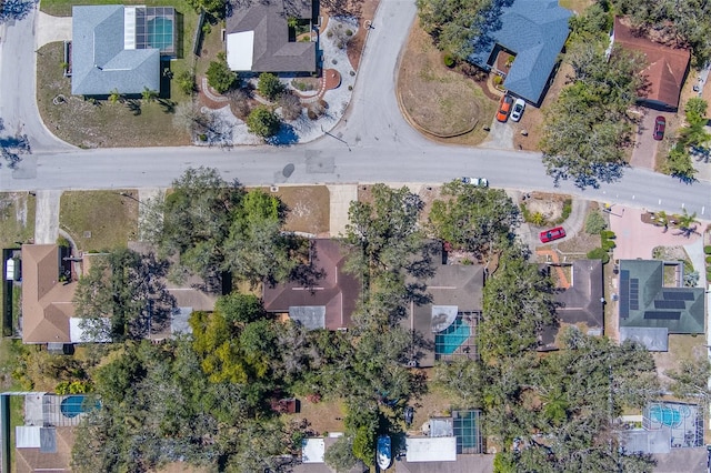 aerial view with a residential view