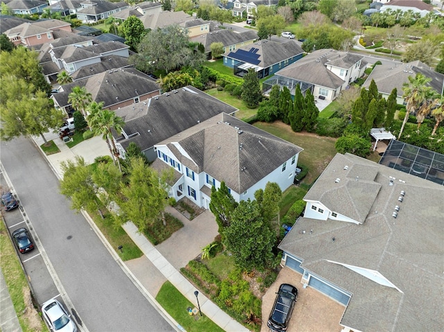 bird's eye view with a residential view