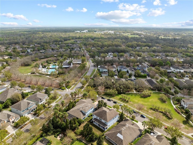 bird's eye view with a residential view