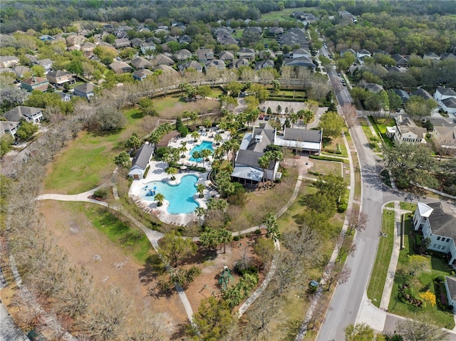 bird's eye view featuring a residential view