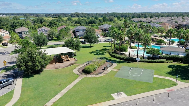 birds eye view of property featuring a residential view