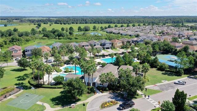 bird's eye view with a residential view