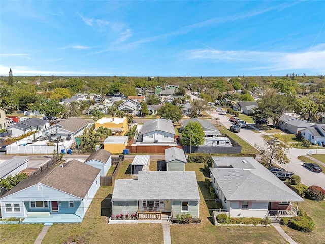 aerial view featuring a residential view