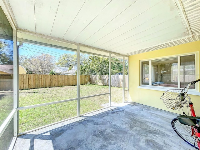 view of sunroom