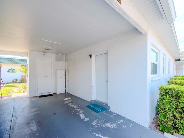 garage featuring visible vents