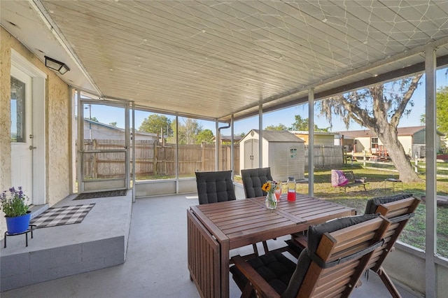 view of sunroom / solarium