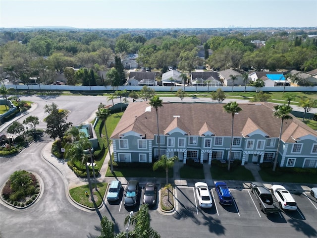 bird's eye view with a residential view