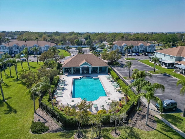 birds eye view of property featuring a residential view