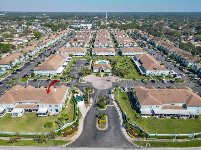 aerial view featuring a residential view