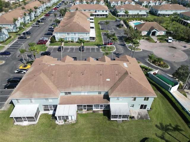 bird's eye view with a residential view