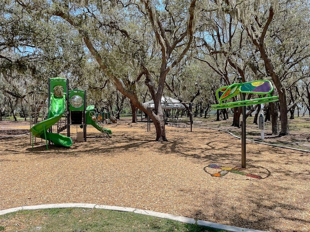 view of community jungle gym