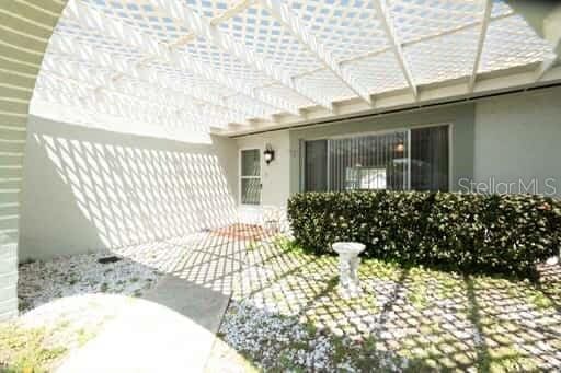 view of patio / terrace featuring a pergola