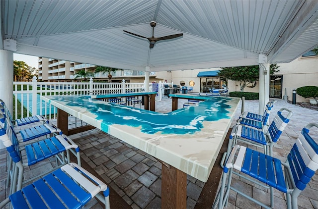 view of patio / terrace with fence