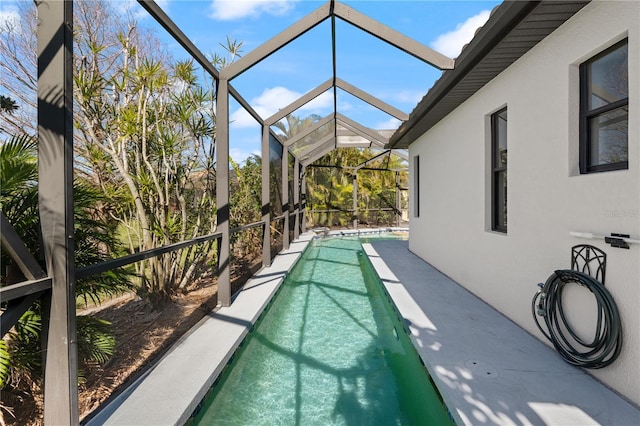 3635 80th Dr E, Sarasota, FL 34243 - view of pool with a lanai and a patio area