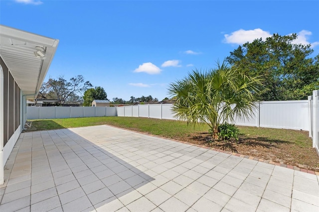 view of patio / terrace featuring a fenced backyard