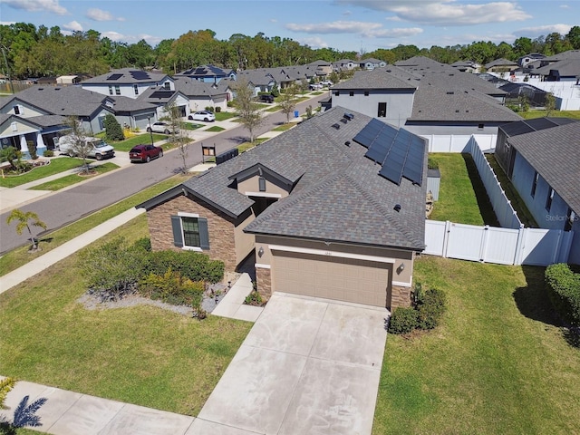 drone / aerial view featuring a residential view