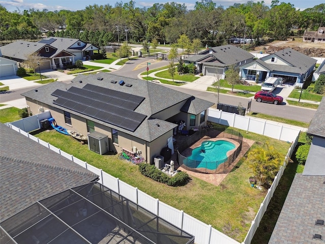 drone / aerial view featuring a residential view