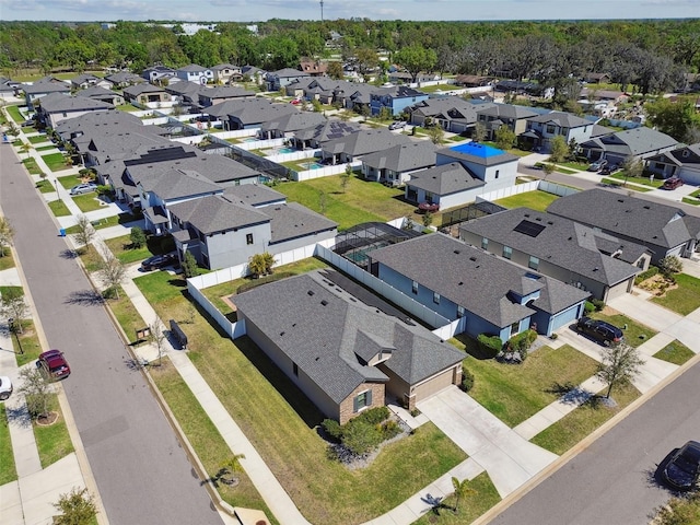 drone / aerial view featuring a residential view