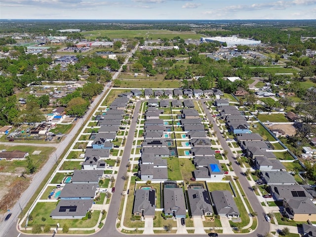 bird's eye view with a residential view