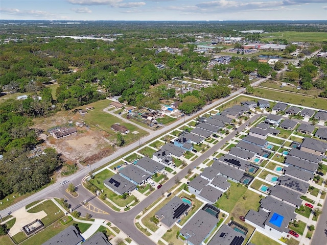 drone / aerial view with a residential view